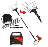 Backer Zeybek Sensörlü ve Devir Ayarlı Zeytin Hasat Makinası 750 watt Akü Şarj Hediyeli + 5 adet çubuk thumbnail 1