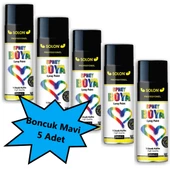 5 Adet Boncuk Mavi Sprey Boya 200 Ml - 1