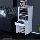 MODİLAYN BİRCE LİNA L-65 x 162,4 x 48 cm Çekmeceli Kapaklı Ankastre Fırın Ve Mutfak Dolabı - 1