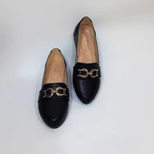 Fiyra sdf612 Tokalı Fiyonk Siyah Kaymaz Bayan Babet - 7