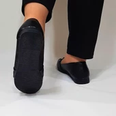 Fiyra sdf612 Tokalı Fiyonk Siyah Kaymaz Bayan Babet - 4