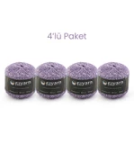 Galaxy 4'lü Simli Pullu Örgü İpi Seti Amigurumi Süsleme İpi Çanta İpi Kombin İpi - 12