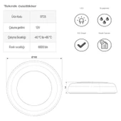 Sanel Spot Yüzey 24 Led Lamba Su Geçirmez 12V Beyaz STCS12W24 - 3