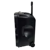 ElectroMaster 38cm Portatif Taşınabilir Mikrofonlu Amfili Seyyar Ses Sistemi+ Karaoke - 4