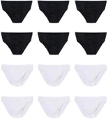 12 Adet Erkek % 100 Pamuk Önyıldız Kom Slip - 3