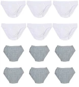 12 Adet Erkek % 100 Pamuk Önyıldız Kom Slip - 1