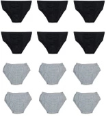 12 Adet Erkek % 100 Pamuk Önyıldız Kom Slip - 2