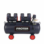 Proter 100 Lt 4 Hp Yüksek Hızlı Sessiz Yağsız Hava Kompresörü - 1