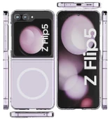 Samsung Galaxy Z Flip 5 Kılıf Magneticsafe Şeffaf Silikon - 2