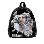 Beşiktaş Tek Bölmeli Kartal Baskılı Anaokulu Sırt Çantası (24345) thumbnail 1