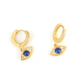 925 Ayar Gümüş Göz Modeli Halka Küpe thumbnail 1