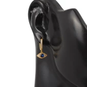 925 Ayar Gümüş Göz Modeli Halka Küpe thumbnail 2