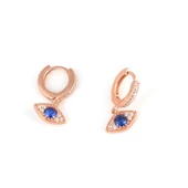 925 Ayar Gümüş Göz Modeli Halka Küpe thumbnail 4