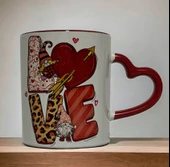 Sevgililer gününe özel hediye,kupa,love kupa,baskılı kupa,bardak - 1