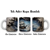 Denizcilik,gemi tasarımlı baskılı kupa,3D baskılı kupa,bardak - 2