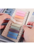 Hayal Sepeti 10 Renk Pastel Açık Tonlar Sticky Cetvelli Şeffaf Postit - 1