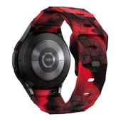 Galaxy Watch 4 5 6 Pro Redclick KRD-116 20mm Futbol Desenli Spor Tasarımlı Silikon Kordon thumbnail 8