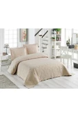 Ivy Çift Kişilik Microfiber Kapitone Yatak Örtüsü - Cappuccino - 2