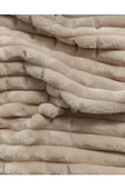 Merinos Modern Line 3 Parça Battaniye Seti Bej Renk - 2
