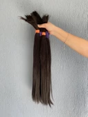 Sentetik - Gerçek Karşım İnsan Saçı 60cm 4 Bağ 390 Gram - 1