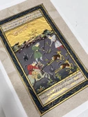 Saray Avcılarının Takibi Adlı El Yapımı Minyatür Resim 21x12 cm thumbnail 3