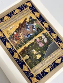 Çatışma ve Dinlenme Adlı El Yapımı Minyatür Resim 30x20,5 cm thumbnail 3