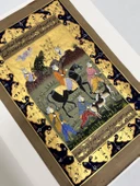 Soylu ve Gözcüleri Adlı El Yapımı Minyatür Resim 29,5x18,5 cm thumbnail 3