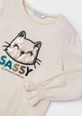 Mayoral Kız Çocuk Kolları Büzgülü Sweatshirt - 4