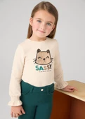 Mayoral Kız Çocuk Kolları Büzgülü Sweatshirt - 2