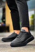 BA0354 Günlük  Bağcıklı Erkek Yüksek Siyah Taban Spor Ayakkabı thumbnail 6