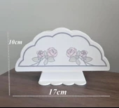 Masa Üstü Melamin Peçetelik Gül Desenli Krem-5 Adet - 8
