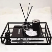 Dekoratif Milas Aynalı Metal Tepsi 30cm x 44cm - 3