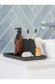Söz Nişan Tepsi Dekoratif Metal Banyo Sunumluk - Banyo Tepsisi - Banyo Düzenleyici Sunumluk - 4