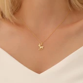 925 Ayar Gümüş Ceylan Figürü Kolye thumbnail 4