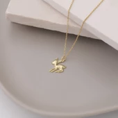 925 Ayar Gümüş Ceylan Figürü Kolye thumbnail 2