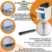 Modilayn BİRCE L-65 x 87 x 48 cm Set Üstü Ocak ve Tüp Bölmeli Çekmeceli Mutfak Dolabı - 6