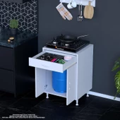 Modilayn BİRCE L-65 x 87 x 48 cm Set Üstü Ocak ve Tüp Bölmeli Çekmeceli Mutfak Dolabı - 1