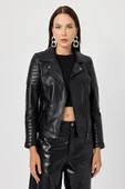 Jaquetta Siyah Deri Mont - 2