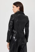 Jaquetta Siyah Deri Mont - 4