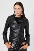 Jaquetta Siyah Deri Mont - 1