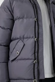 Thomas Kapüşonlu Şişme Mont Gri - 8