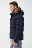 Thomas Kapüşonlu Şişme Mont Lacivert - 5