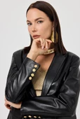 Elsie Siyah Deri Ceket - 7