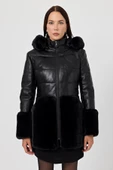 Veria Siyah Deri Mont - 1