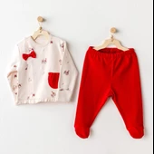 Kız Bebek Zıbın Takım 2'li Side Snap Set Penguin AC25345 thumbnail 1