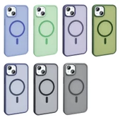 Apple iPhone 14 Kılıf Magsafe Şarj Özellikli Mat Arka Yüzey Redclick Sio Kapak thumbnail 2