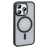 Apple iPhone 14 Pro Max Kılıf Magsafe Şarj Özellikli Mat Arka Yüzey Redclick Sio Kapak - 5