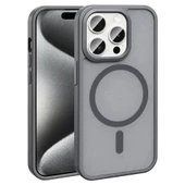 Apple iPhone 15 Pro Kılıf Magsafe Şarj Özellikli Mat Arka Yüzey Redclick Sio Kapak thumbnail 1