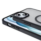 Apple iPhone 15 Kılıf Magsafe Şarj Özellikli Mat Arka Yüzey Redclick Sio Kapak - 8