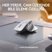 LOGITECH MX MASTER 3S MAC İÇİN GELİŞMİŞ 8.000 DPI SESSİZ PROFESYONEL KABLOSUZ MOUSE - BEYAZ 910-006572 - 3